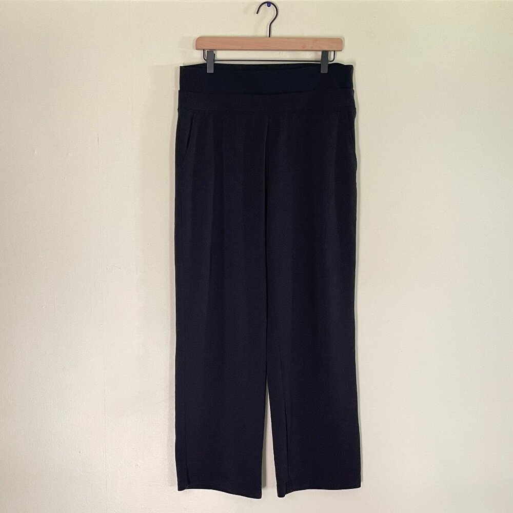 Athleta Black Wide-Leg Ponte Pants